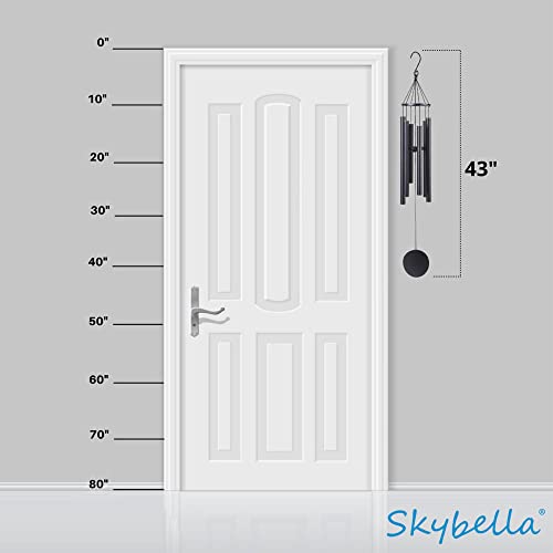 Skybella Apollo Wind Chimes for Outside - Large 43" Professionally Tuned Deep Tone Wind Chimes with Mute and Sound Options - Large Outdoor Wind Chimes Ready to Gift Memorial and Sympathy Wind Chimes - Thumbnail 6