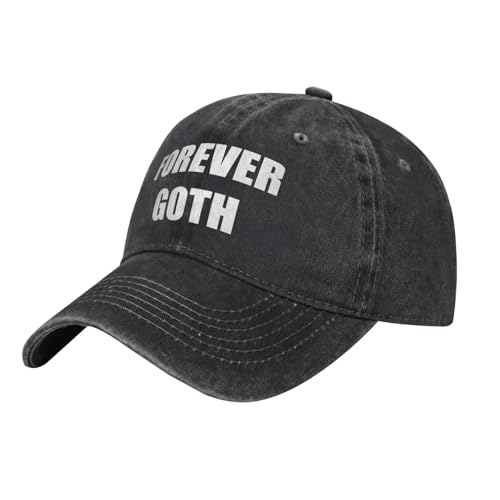 Trucker Hat,Forever Goth,Soft Adjustable Fit Activities Dad Cap Gray
