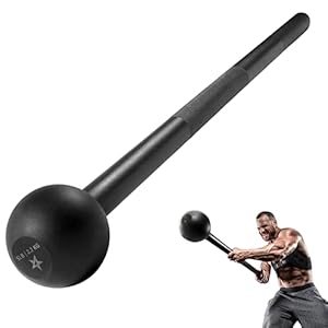 Yes4All Steel Mace Bell for Strength Training – Support Full Body, Muscles, Shoulder, Grips & Forearms Workouts to Rehabilitation, Stretching 5, 7, 10, 15, 20, 25, 30lb For Woman & Man