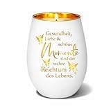 Geburtstagsgeschenk Für Frauen Kerze Mit Spruch Windlicht Geschenke für Frauen Duftkerze Glas Teelichthalter Deko Für Freundin Mama Schwester Weihnachten Geschenkidee Mit Goldschrift Motiv