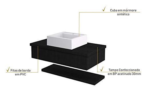 Conjunto Bancada C/Cuba Q39 e Prateleira Metrópole 805