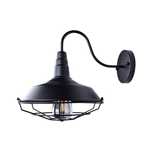 Lampe à vent industrielle en fer forgé de caractère supérieur pour décoration murale rétro