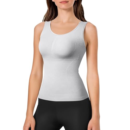Camiseta Reductora Mujer con Tirantes Anchos - Camiseta Moldeadora Mujer, Camiseta Interior Tirantes Mujer Sin Mangas, Ropa Interior Moldeadora Mujer, Shapeweare