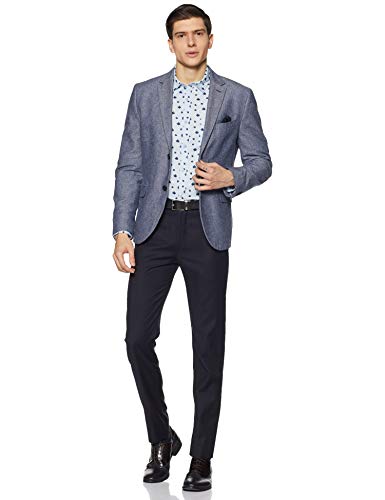 Image of Amazon Brand - Symbol Men's Solid Slim Fit Full Sleeve Formal Shirt