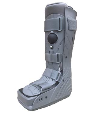 Alpha Medical Closed Toe High-Top Air Walker Pneumatic Walker Boot | Rocker Bottom | For Post-Operative Rehab, Stable Fractures, Ankle Sprains, Tendon Sprains | Adjustable Straps | Air Pump Xlarge