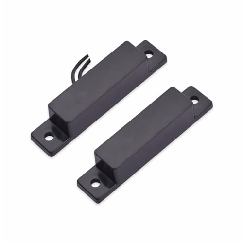 Image of iota402-Home Security Magnetic Switch (Door & Window) Sensor Wired Magnetic Reed Switch-(Black)