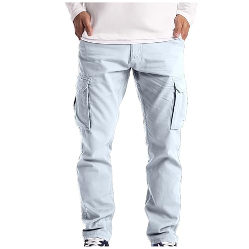 Pantalones cargo para hombre holgados de pierna ancha, pantalones de chándal holgados, pantalones de chándal para hombre, cintura elástica, pantalones de ocio, pantalones cargo con cordón y bolsillos,