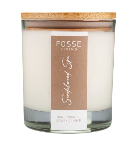 Sandalwood Spa Scented Candle – Up to 40 Hours Long Burning Time – Candle Gift for Women