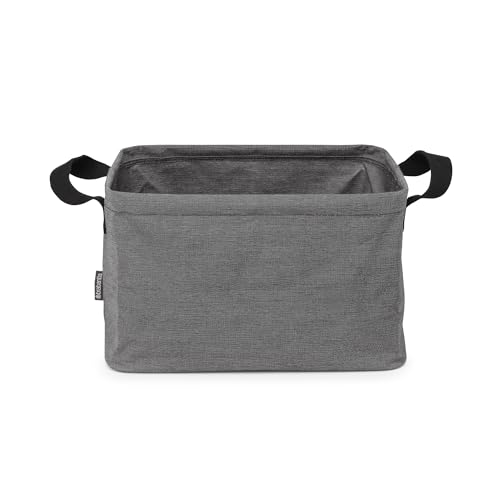 Brabantia - Cesta plegable para la colada 35 L - Cesta resistente al agua para ropa mojada y seca - Cesta para ropa y sábanas - Asas suaves - Lavado de ropa - Accesorio para el hogar - Pepper Black