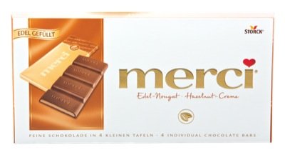 Storck Merci Schoko 112g, Edel Nougat 15 x 100 g