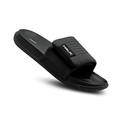 Image of HAUX Men's Classic Ultra Soft Sliders, Comfortable, Lightweight, Stylish, Anti-Skid, Waterproof, Everyday Flip Flops for Gents and Boys