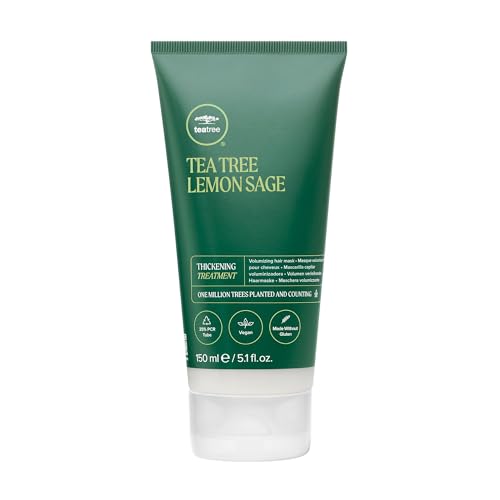 Tea Tree Lemon Sage Thickening Treatment, Volumizing Hair Mask, For Fine Hair, 5.1 fl. oz