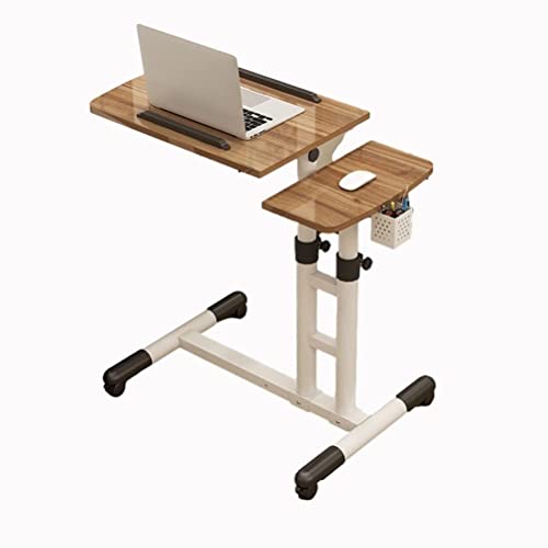 Table de lit portable inclinable pour ordinateur avec support à roulettes