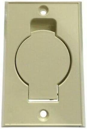 Central Vac Inlet Valve with Round Door for BEAM Central Vacuums - Ivory Beige