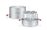Concord Stainless Steel Turbo Steam Canner Canning Steamer Pot Set. Includes Canning Rack and Mason Jars (Induction Compatible).