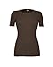 Produktbild Dilling Damen T-Shirt in Rippstrick aus 100% Bio-Merinowolle Schokobraun 44