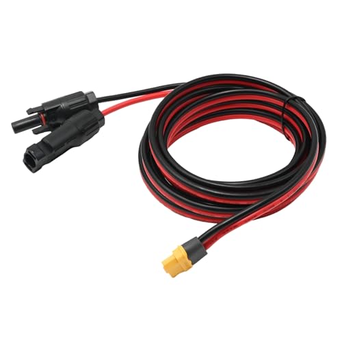 ZUDKSUY Cabo de carregamento solar 12AWG 12AWG 9,84FT/3M XT60 conector adaptador para MC4 cabo de co