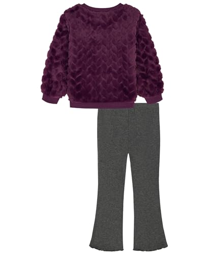 Image of Juicy Couture Girls' 2-piece Faux Fur Legging Set, Crewneck With Pants