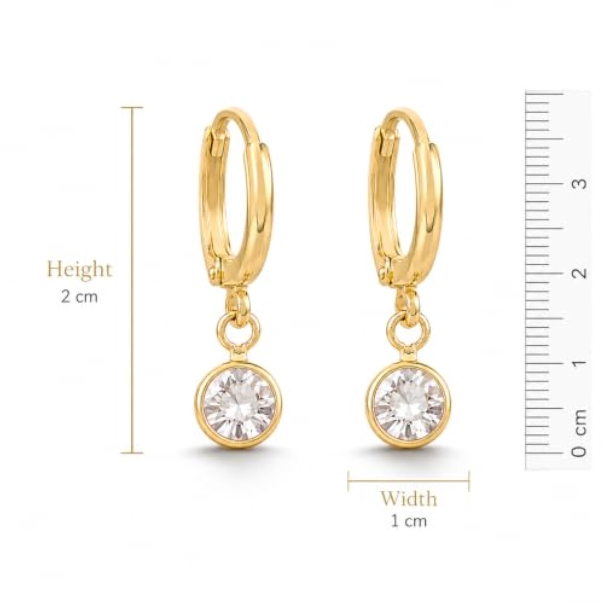 Women's Crystal Plated Hoop Earrings, Gift for Girls