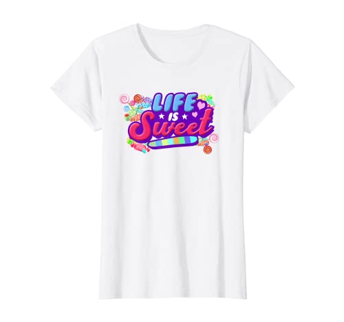 LIFE IS SWEET Good Vibe Mensaje positivo Cita inspiradora Camiseta
