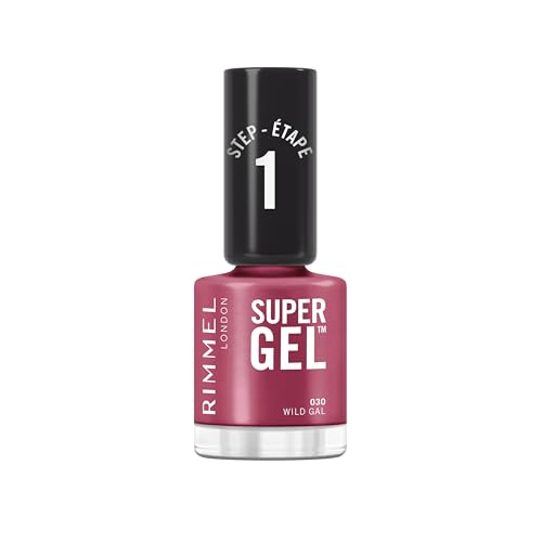 Rimmel Super Gel, 030 Wild Gal, Smalto a lunga tenuta, Applicazione facile, Manicure effetto gel, Resistente alle scheggiature, Formula clean, 12 m