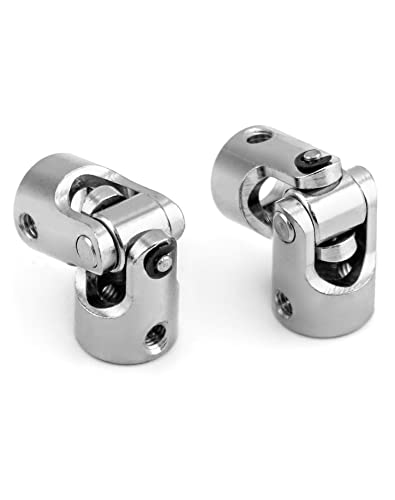 QWORK 2 Stück 8mm bis 8mm Metallwellenkupplung Motoranschluss Universalgelenk,Universal Joint Wellenkupplung
