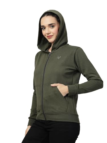 Image of UZARUS Women's Cotton Anthra Sweatshirt Hoodie