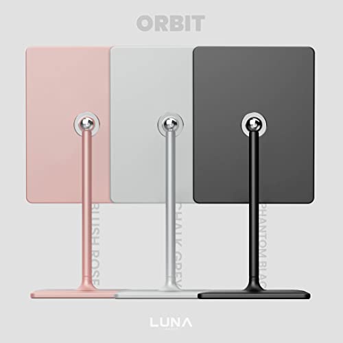 LUNA London ORBIT LED Vanity Mirror with Lights, 7X/1X Magnification, Dimmable & USB-C Rechargeable Tabletop Mirror - Phantom Black - Image 6