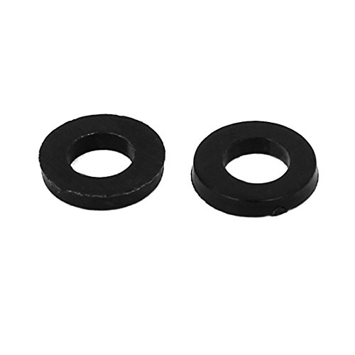 sourcingmap Nylon Flat Washers M3 6mm OD 4mm ID 1mm Thickness for Faucet Pipe Water Hose Pack of 400, Black, 6mmx3mmx1mm - Image 2