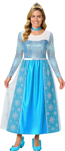 Fiestas Guirca ELSA Schneekönigin gefroren Kostüm Frauenkleid