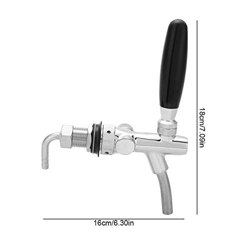 KSTE Bier Zapfhahn Einstellbar, Bier-Zapfhahn 1 PC G5 / 8 Verchromung Edelstahl Einstellbare Bier-Zufuhr, Bier-Hahn-Hahn for Hauptstab (Gold und Splitter) – Bild 6