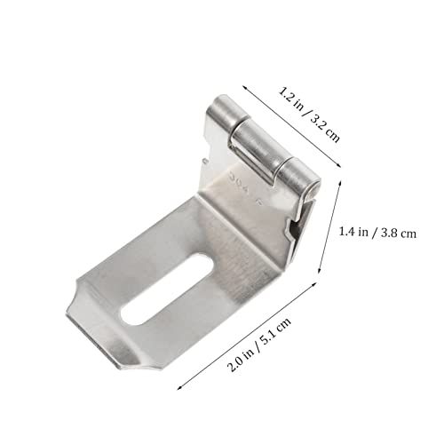 Image of DOITOOL 2pcs Stainless Steel Right Angle Cabinet Hasp Lock Durable Latch Lock for Doors Cabinets Sheds Easy Installation Compact Design