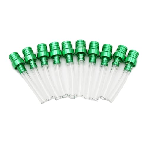 Image of PRO BAT 10 Pack CNC Gas Fuel Tank Cap Valve Vent Breather Hose Gas Tank Cap Vent for Dirt Bike Pit Bike ATV All Factory CRF XR CR All Quads All Off-road Motorcycle, Green