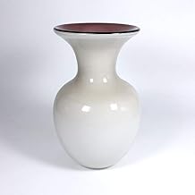 CRISTALICA Glasvase Modern Dekovase Blumenvase Aurora Gala 25cm wei