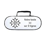 Mygoodprice Sacoche Housse Boules pétanque Pictogramme Croix Occitane avec Texte Personnalisable