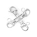 TWZKXC 316 Stainless Steel Marine Swivel Shackle, Swivel Eye Snap Shackle Saltwater Proof for Sailboat Yacht Rigging, SCBA Mask, Silvery Pack of 4