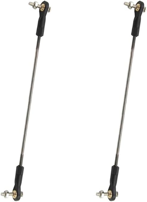 2PCS RC Toy Push Rod Adjustable Tie Rods Ball Head Joint Servo Linkage Link Rod for RC Airplane Helicopter Car Boat DIY Model Toy Parts (M3x150mm)
