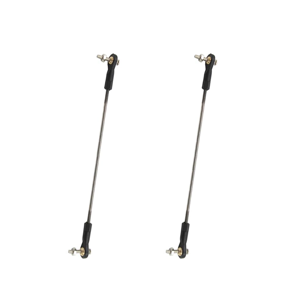 Gracilaria 2PCS RC Toy Push Rod Adjustable Tie Rods Ball Head Joint Servo Linkage Link Rod for RC Airplane Helicopter Car Boat DIY Model Toy Parts (M3x150mm)