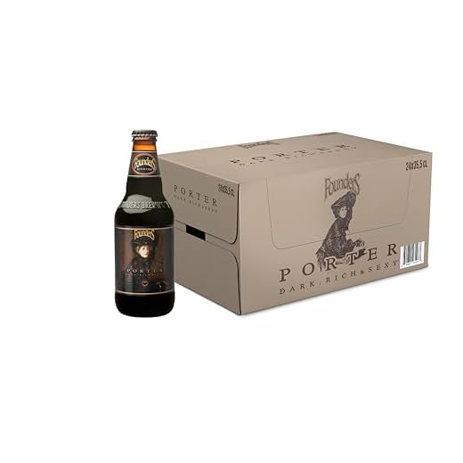 Founders Porter Cerveza Negra Muy Sedosa Con Aroma Dulce, Pack de 24 Botellas de 35,55 cl, 6.5% Volumen de Alcohol