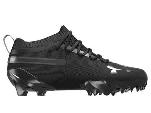 Under Armour Men's Spotlight Pro Suede Football Cleats - Premium Suede Upper 11 Black/Black