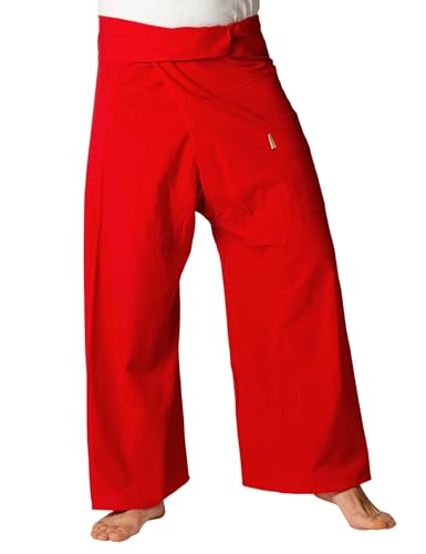 PANASIAM Fisherman Pants Unicolor, red, L