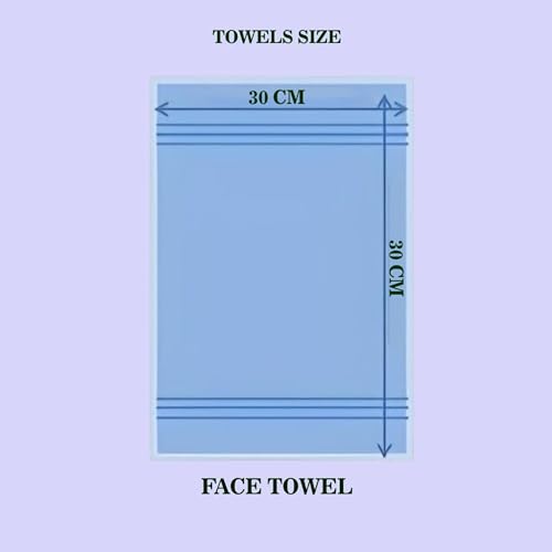 Image of Sulfar 100% Terry Ring Spun Cotton Face Towel - Quick-Dry, Highly Absorbent (480 GSM) (30 x 30 Cm) Nature Green (Pack of 2)