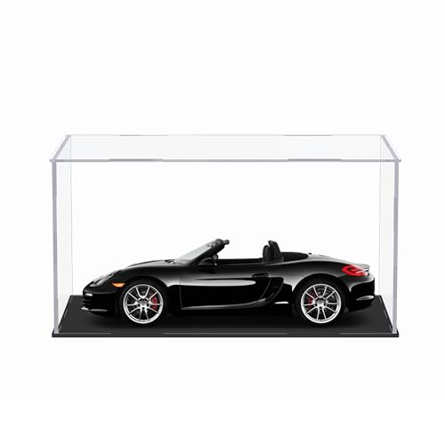 Image of Acrylic Display Case for 1:24 Model Cars, Versatile Clear Acrylic Display Box with Black Base for Diecast Cars
