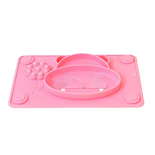 Pratos de silicone para crianças, prato de jantar colorido para bebês e crianças pequenas – seguro p