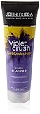 John Frieda Violet Crush – Champú antiamarilleamiento – también contra tonos naranjas – con pigmentos violetas – 250 ml