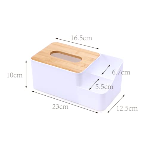 Tesion Tissue Box Napkin Holder, Multifunctional Napkin Case with Storage Facial Tissue Box for Dining Room, Kitchen and Home Décor