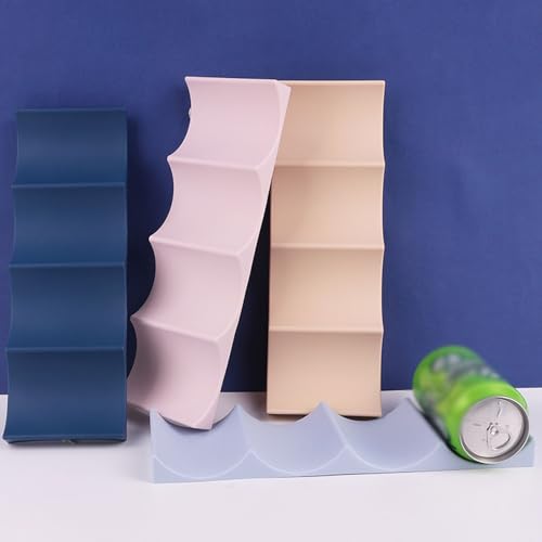 Soporte de vino plástico para 4 botellas azul miniatura 4