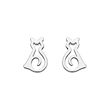 cat stud tail treatment Categories - Earrings Dew Sterling Silver Dinky Pussy Cat Stud Earrings 4046HP014