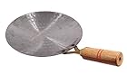 KITCHEN SHOPEE Original Handmade Loha, Iron, Lokhand Roti/Chapati Tawa with Wooden Handle - Size 9"