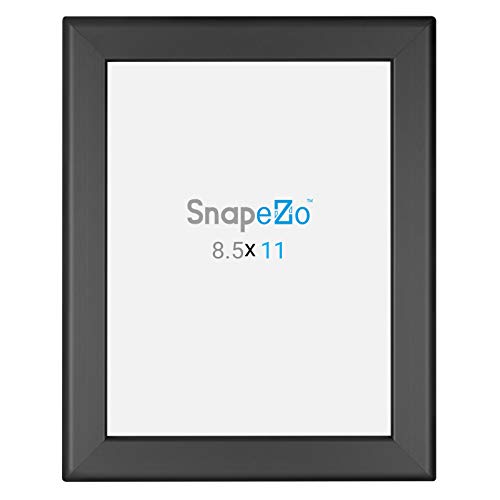 image for SnapeZo Certificate Frame 8.5x11, Black, 1.25 Inch Aluminum Profile, F